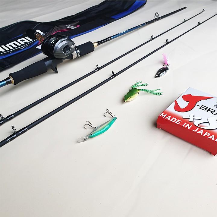 ( khuyến mại ) Bộ Cần Câu Lure Shimano máy ngang 2 ngọn ( đại hạ giá