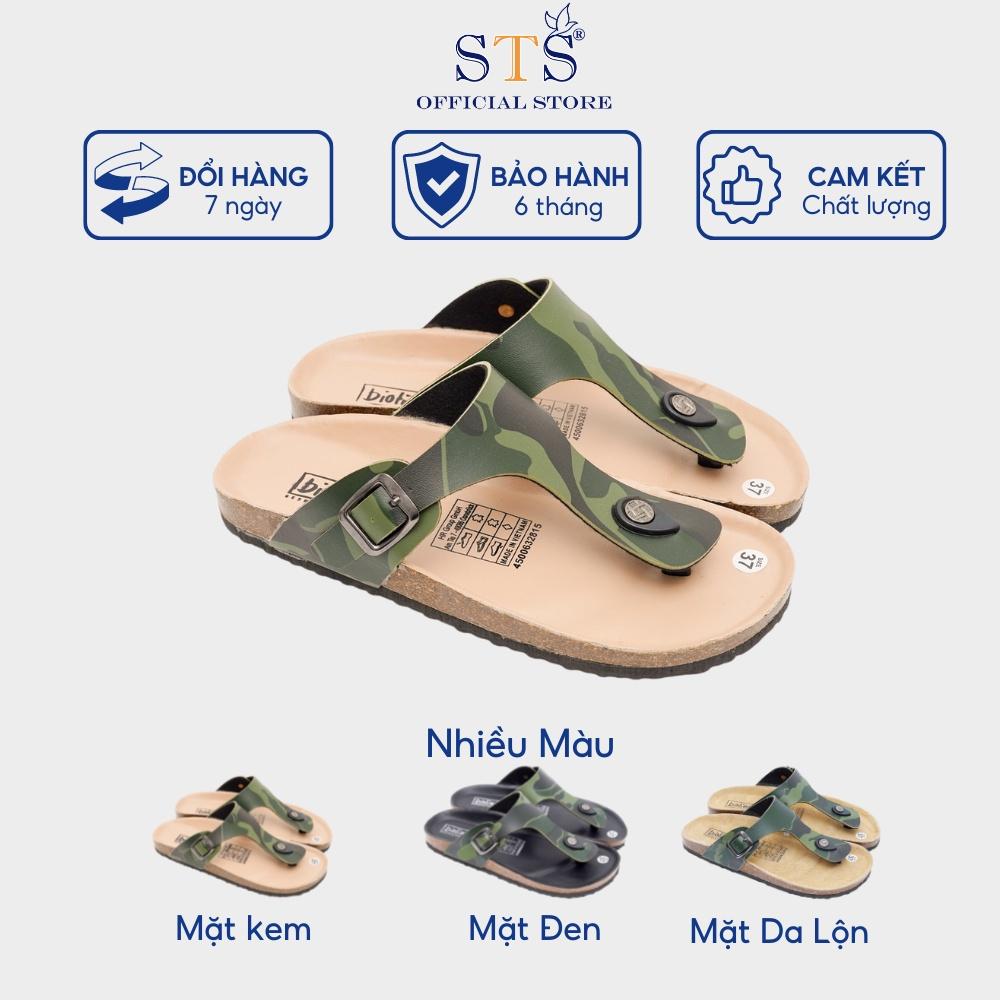 Dép Đế Trấu Mẫu Camo Rằn Ri Quai Tách Ngón Da PU cao cấp thời trang đi chơi đi biển CM07