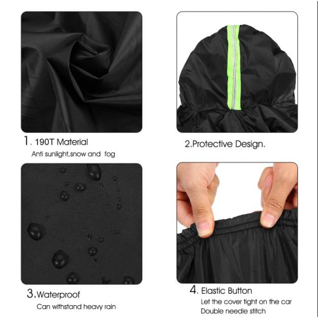 Bạt phủ cao cấp ô tô Mazda 3 nhãn hiệu Macsim sử dụng trong nhà và ngoài trời chất liệu Polyester - màu đen và màu ghi