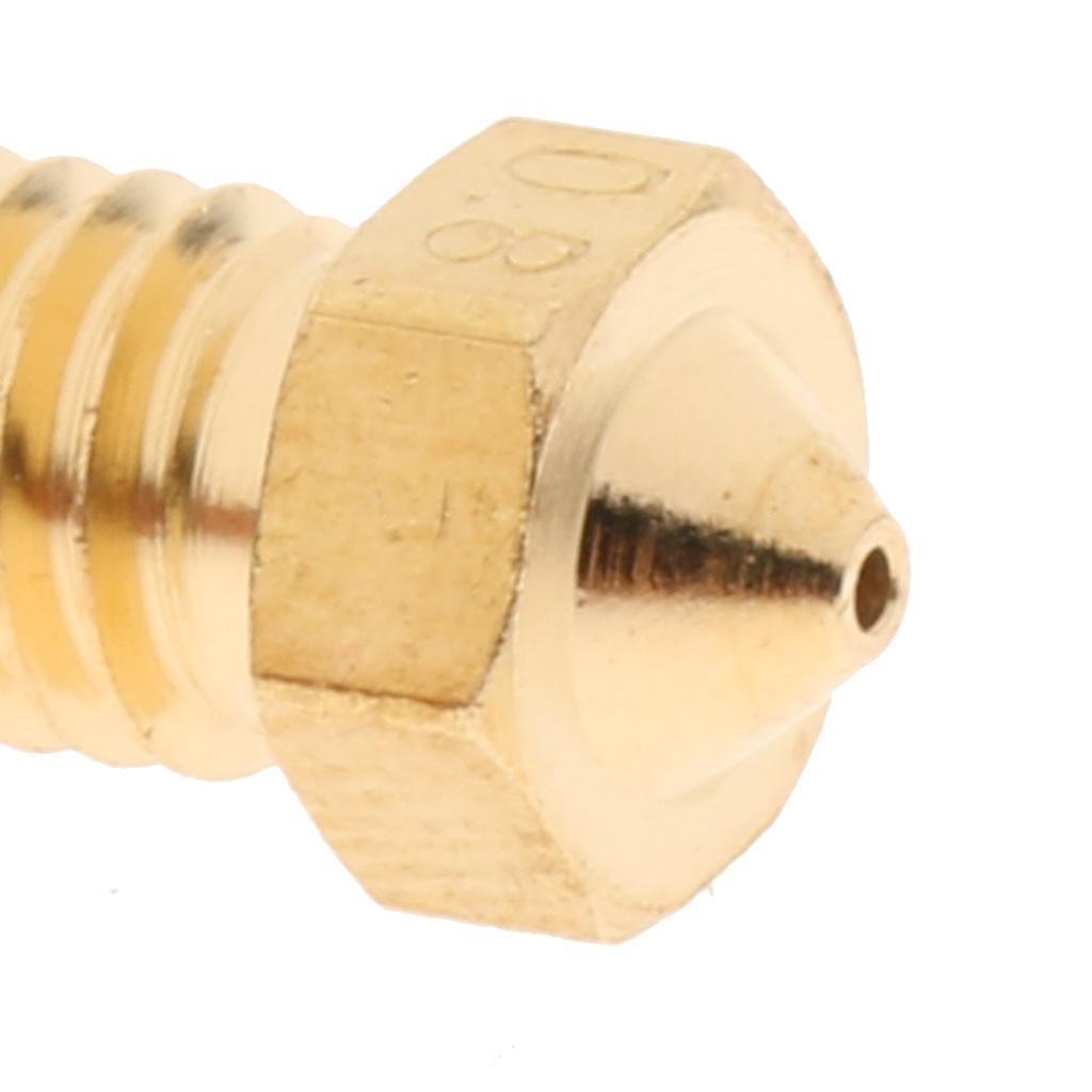 4Pcs 0.8mm 3D Printer 1.75mm Filament Extruder Nozzle Printhead Brass Copper