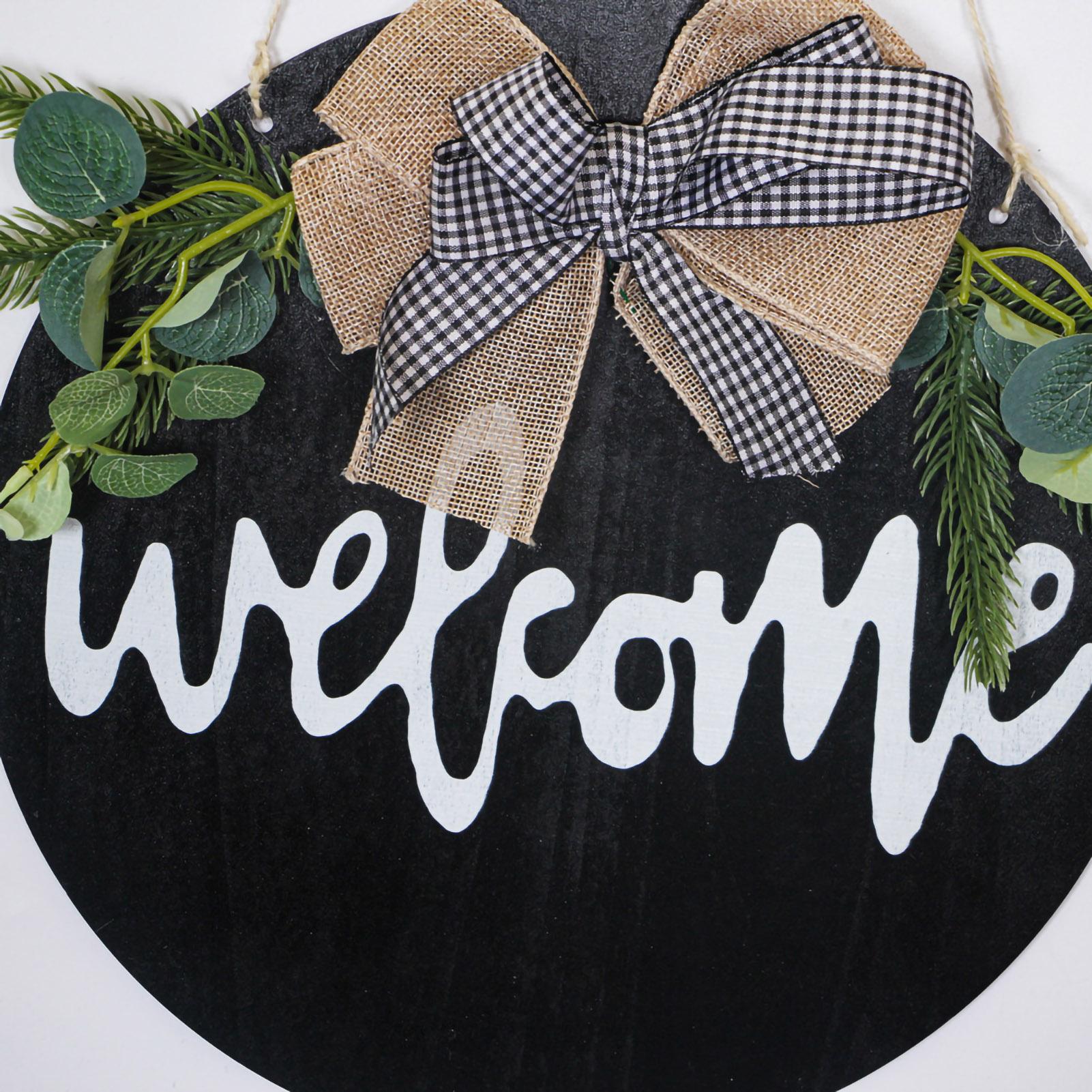 Bảng treo trang trí chữ Welcome chào mừng cho cửa hàng, bằng gỗ