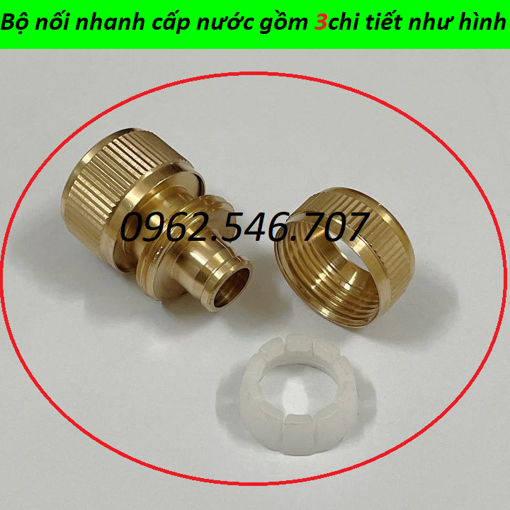 Đầu nối nhanh máy rửa xe bằng đồng thau, Khớp đồng nối nhanh dây cấp nước vào cho máy rửa mini