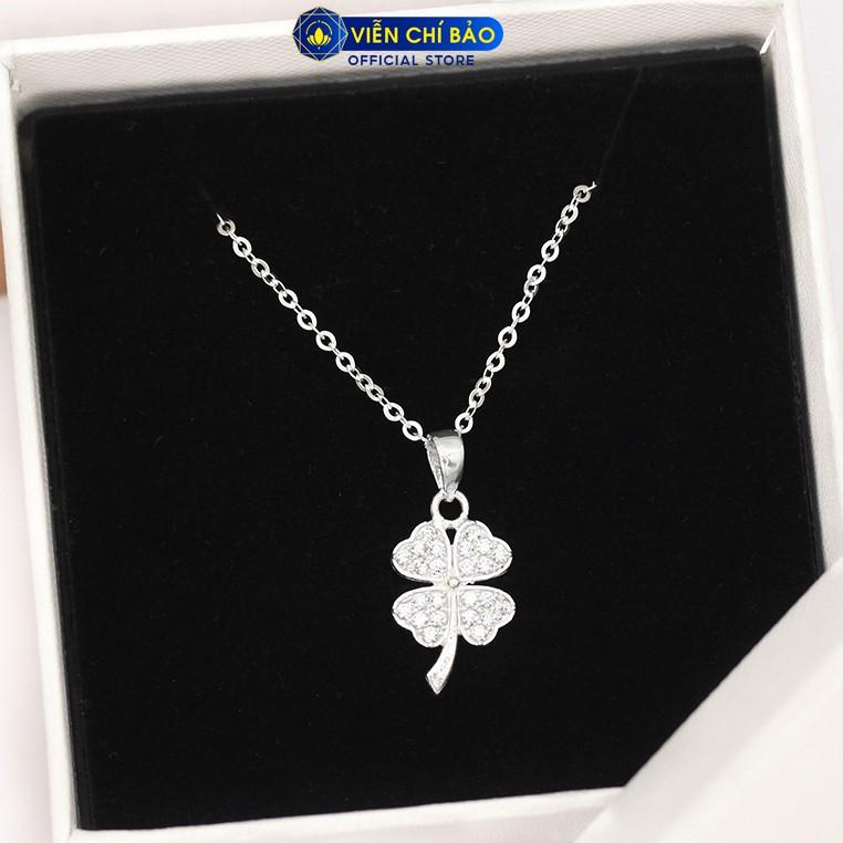 Dây chuyền bạc nữ Cỏ bốn lá chất liệu bạc 925 thời trang phụ kiện trang sức nữ Viễn Chí Bảo D400143x M400322-N