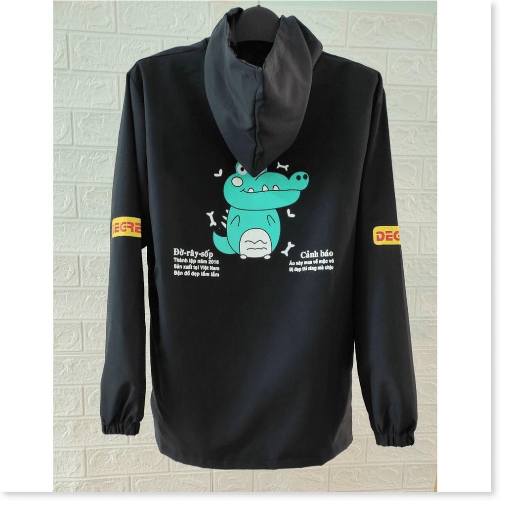 Áo khoác dù 2 lớp HOẠ TIẾT CON CÁ SẤU cute cực xinh 2021 KME FASHION