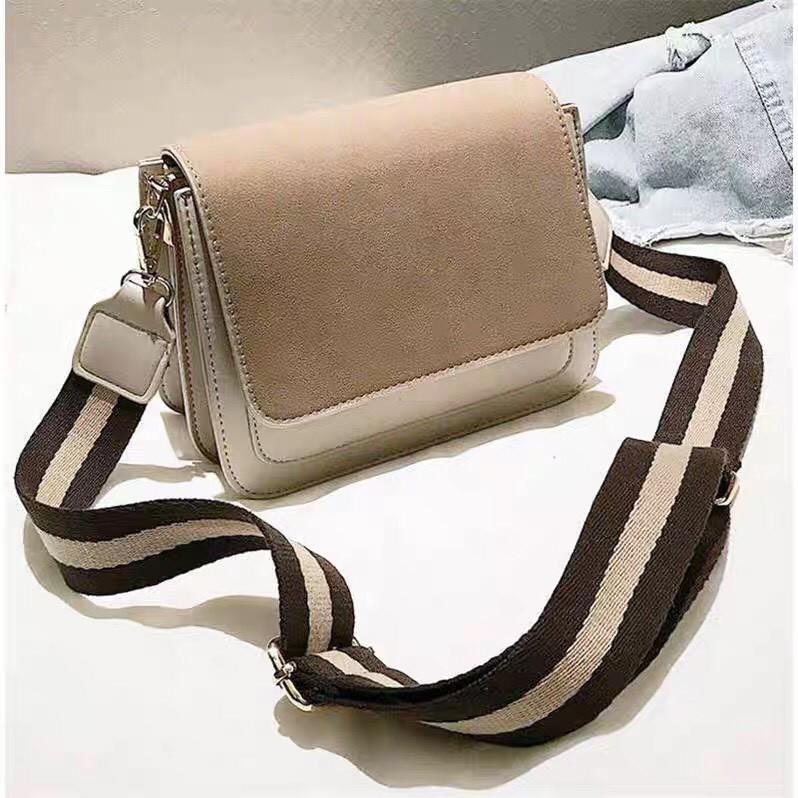 TÚI ĐEO CHÉO MINI ULZZANG THỜI TRANG NỮ PHỐI 2 MÀU DÂY ĐEO CHÉO BẢN TO PHỤ KIỆN THỜI TRANG