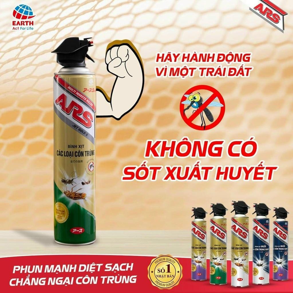 Bình Xịt Côn Trùng ARS Jet Gold Lavender vòi xịt cánh bướm siêu mạnh 600ml Chất lượng Thailand diệt sạch các côn  Bì