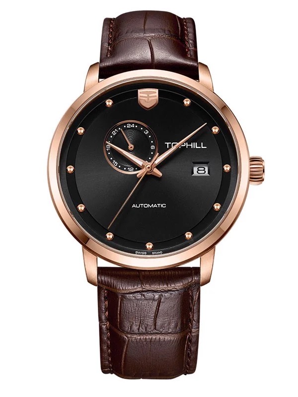ĐỒNG HỒ TOPHILL TW061G.PZ3158 Nam Dây da máy Automatic lịch lãm