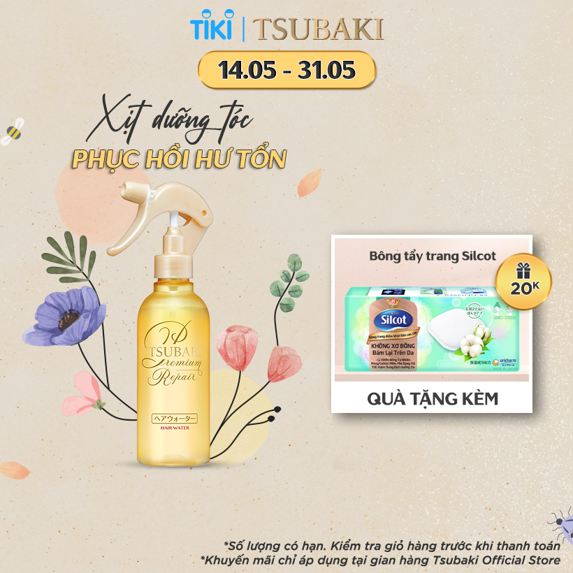 Xịt Dưỡng Tóc Phục Hồi Hư Tổn Ngăn Rụng Tsubaki Premium Repair Hair Water Nhật 220ml