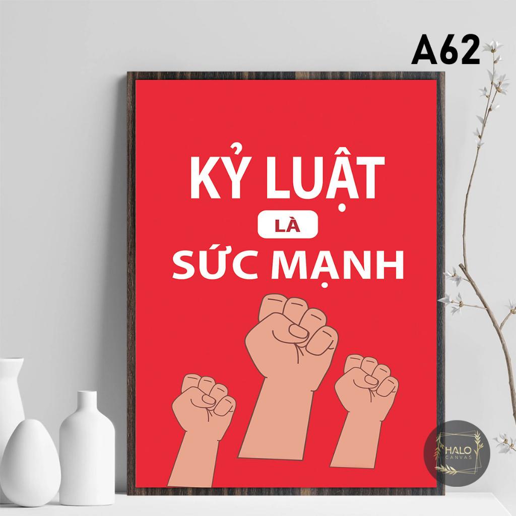 Tranh động lực slogan văn phòng treo tường trang trí dễ dàng bằng đinh 3 chân hot nhất - Halo Decor