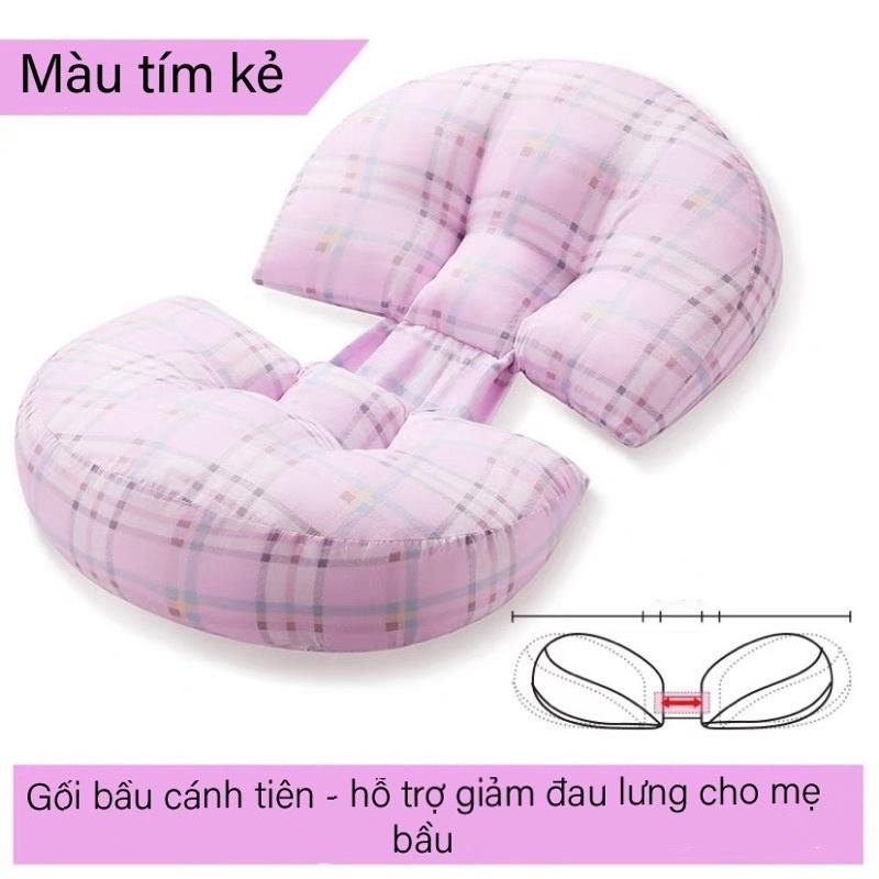 Gối bầu cánh tiên gối ôm bà bầu hỗ trợ giảm đau lưng cho mẹ bầu