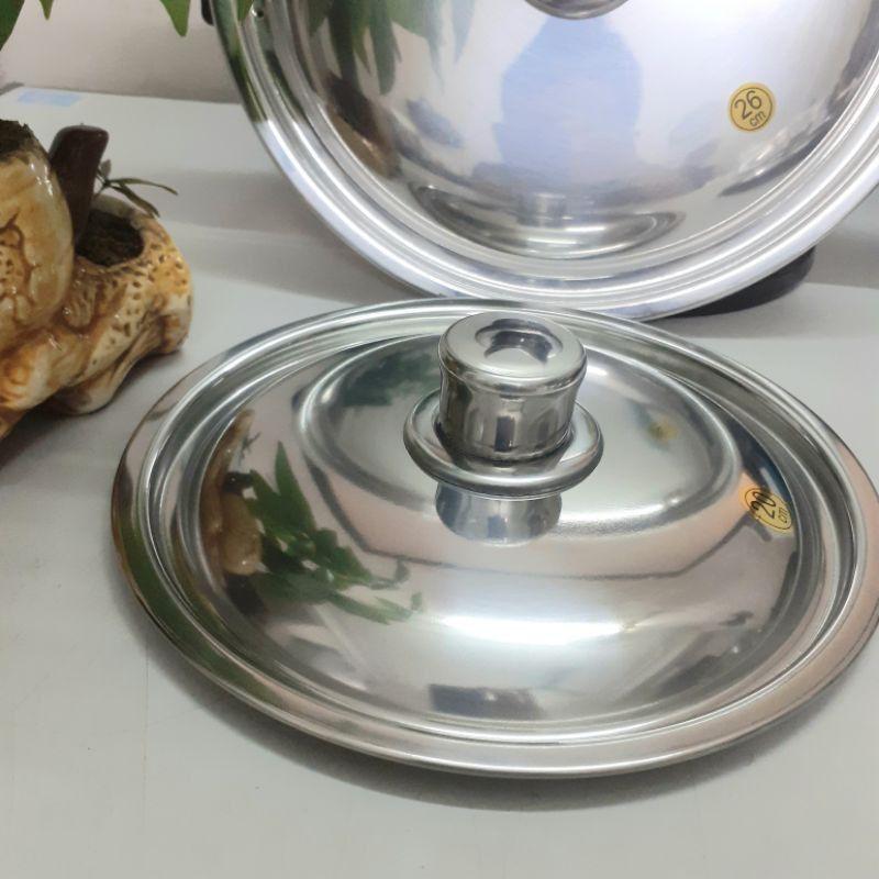 (Chính Hãng Hàng Dày Dặn )Nắp nồi inox ,vung nồi inox đậy nồi ,chảo ,quánh, đủ size từ 14,16,18,20,22,24,26,28,30,32