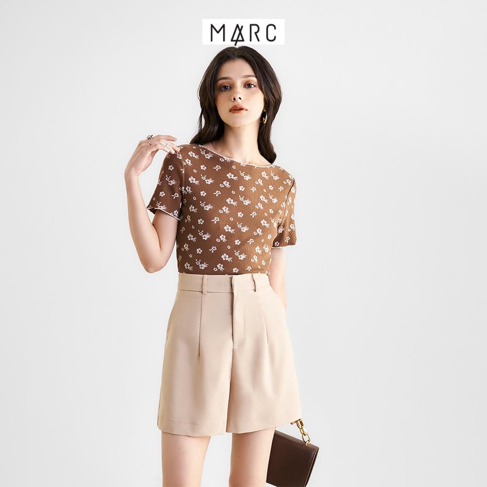 Áo thun nữ MARC FASHION hoa cuốn biên FATN0493