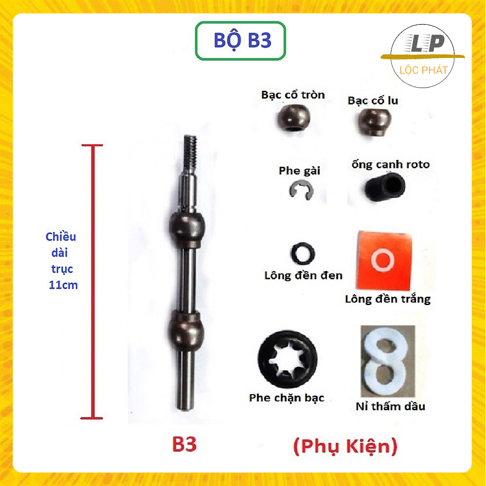 Bộ trục bạc máy quạt các loại kèm phụ kiện loại tốt