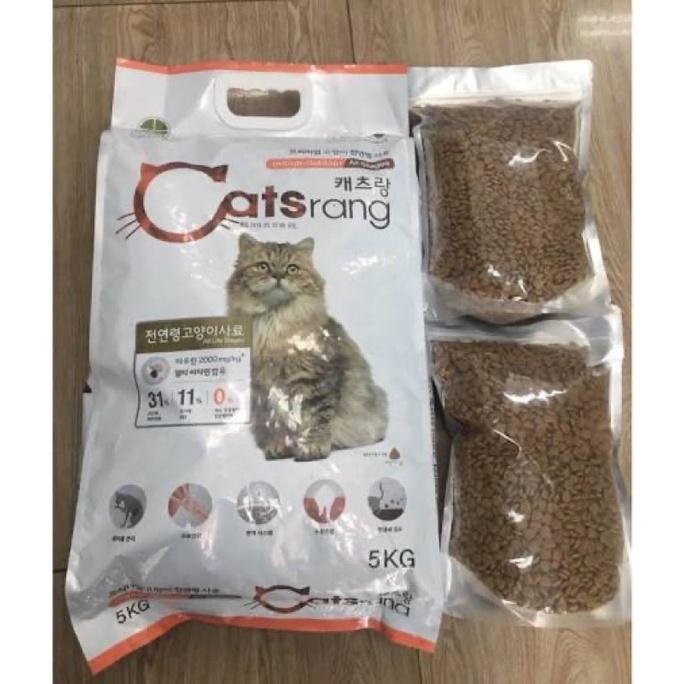 Thức Ăn Hạt Khô Catsrang Cho Mèo Chiết Túi Zip Bạc Giá Rẻ gói triết 1kg