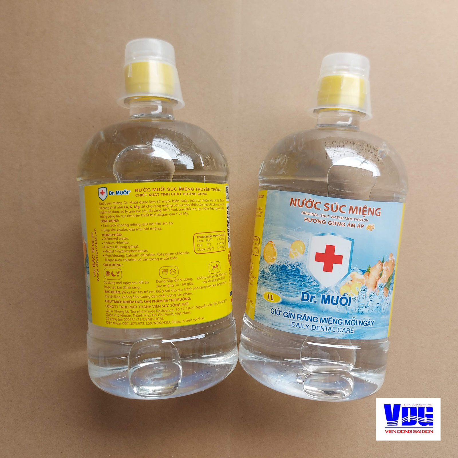 Nước súc miệng Dr. Muối hương Gừng ấm áp (1000ml)