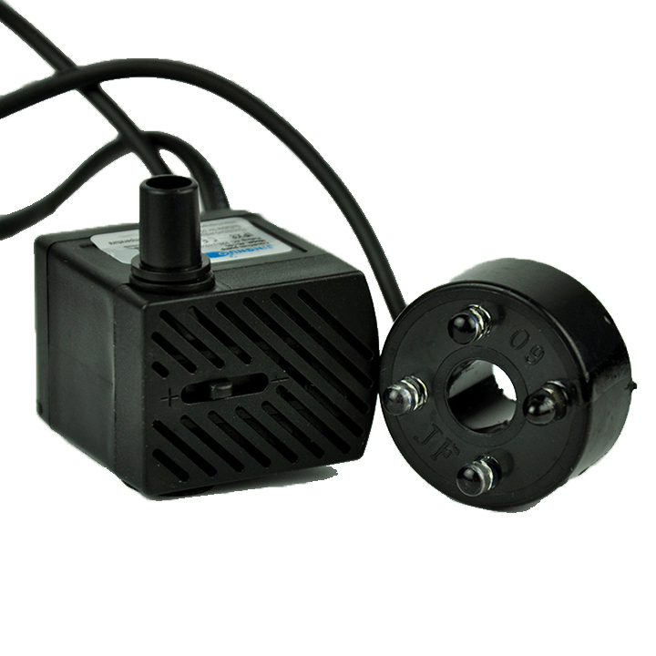 Máy Bơm Mini Có Đèn - Máy Bơm Chìm - Dùng Cho Thác Nước Phong Thủy, Bể Cá - Máy Bơm 4 Đèn
