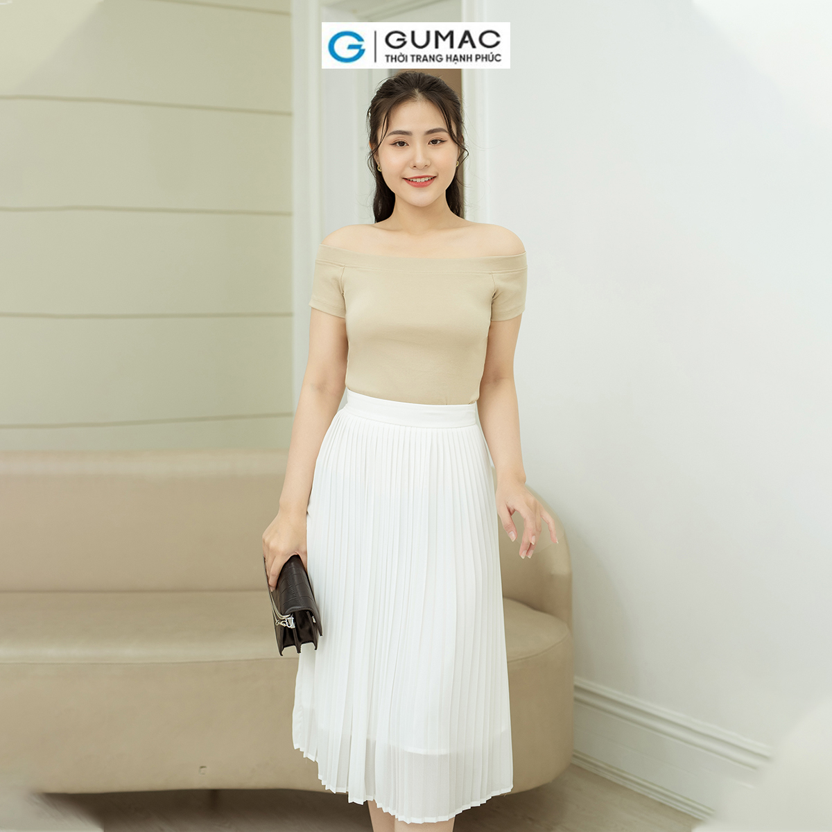 Chân váy dập ly GUMAC VD08012