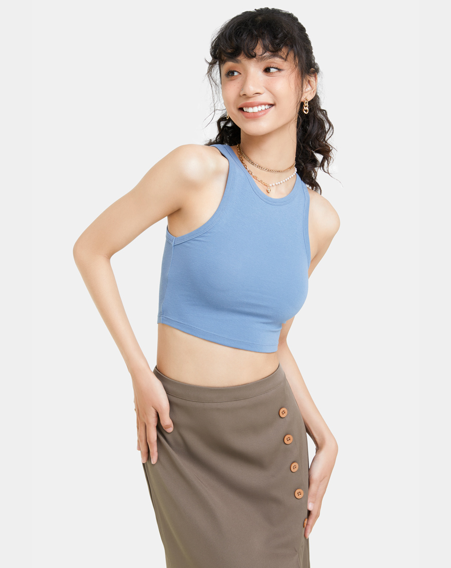 Áo Sát Nách Nữ Thời Trang JUNO Dáng Croptop Thun Trơn JNATH024