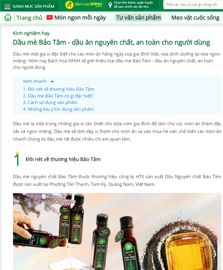 Dầu Mè Đen Nguyên Chất Bảo Tâm – Sản xuất từ Hạt Mè Đen Thuần Chủng Tự nhiên, Cao cấp - Nấu Canh, Trộn Salad, Cho bé Ăn Dặm - Hàng Chính Hãng – 1 L
