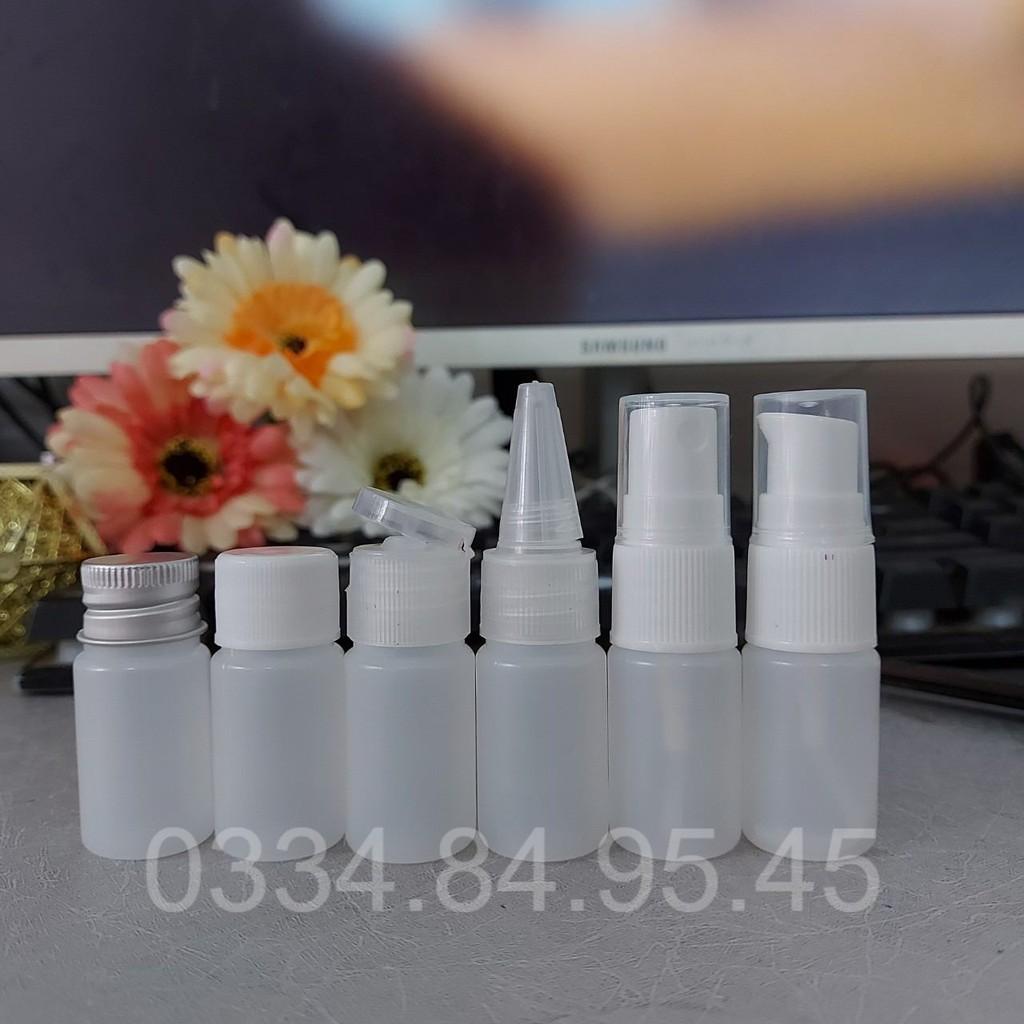 Chai nhựa NẮP BẬT MỀM 10ml 20ml 30ml chiết KEM, lọ đựng mỹ phẩm du lịch_ChaiLoHuMyPham