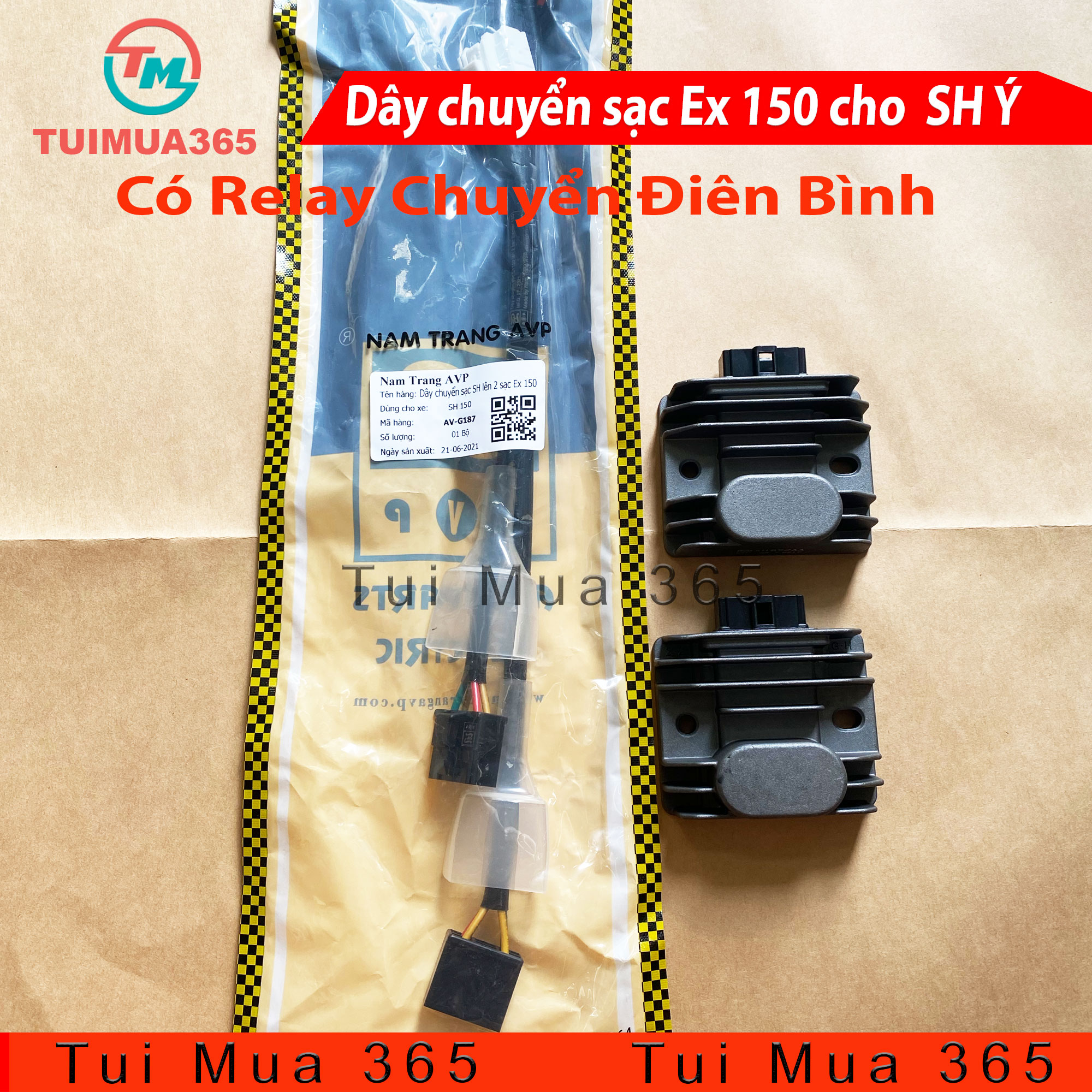 FULL BỘ DÂY CHUYỂN LÊN 2 CỤC SẠC EXCITER 150 CHO SH Ý, A CÒNG, DYLAN