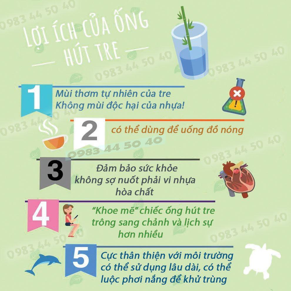 Ống hút tre-an toàn cho sức khỏe, thân thiện với môi trường