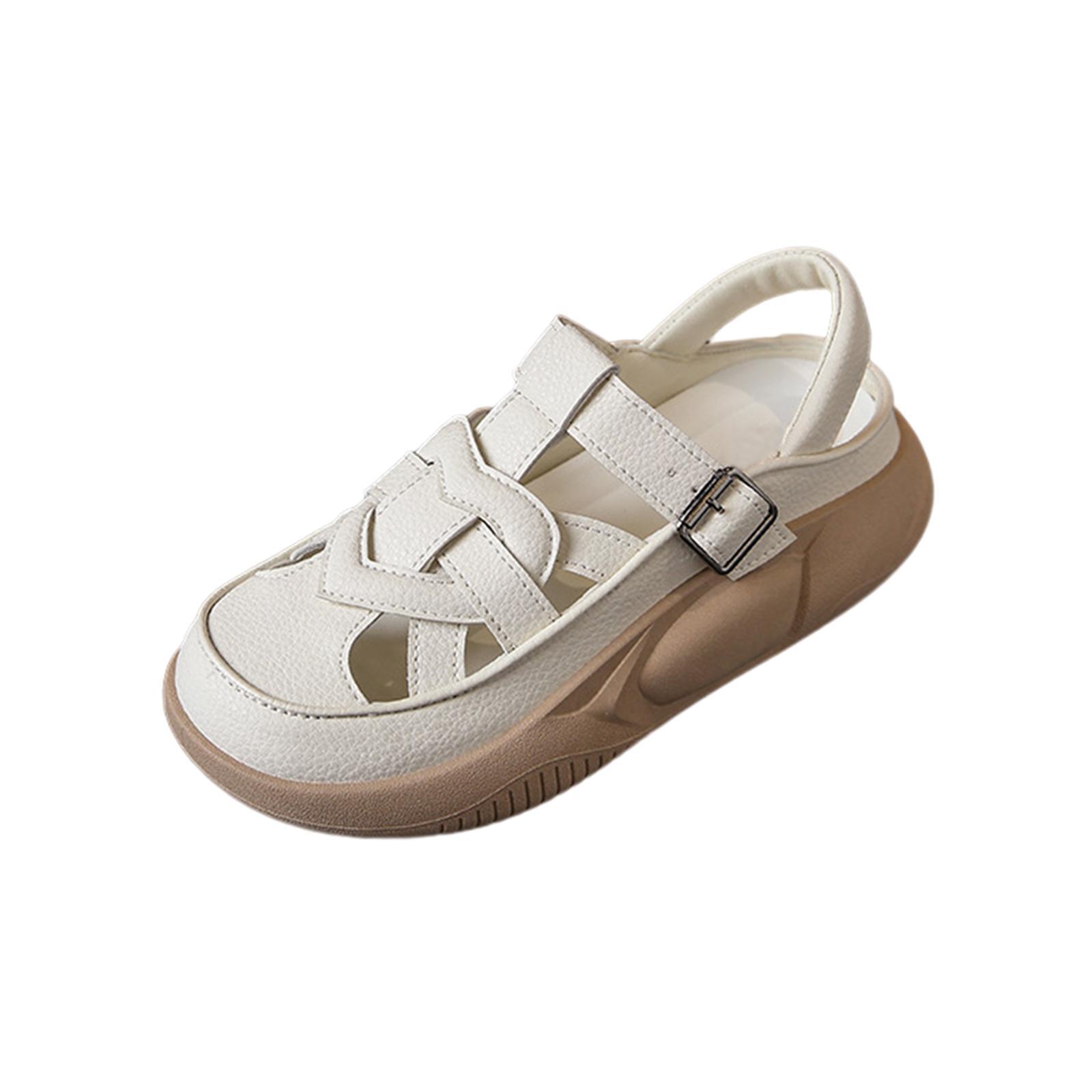 Women's Platform Sandals Soft PU Leather Sandals for Walking Dating Shopping