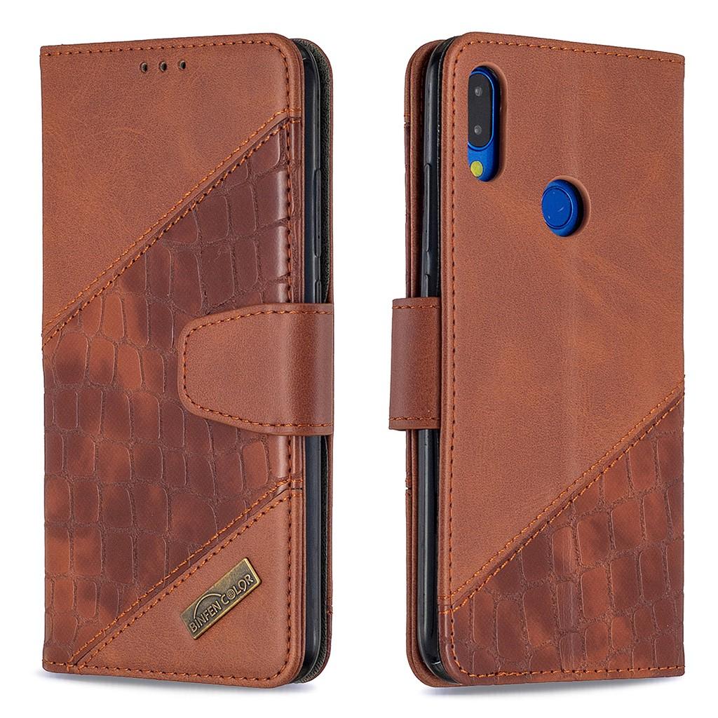 Bao da điện thoại vân cá sấu có nắp lật từ tính dạng ví cho Xiaomi Redmi 9/8 /8A /7/7A /Note 7 /Note 7 Pro /Note 7S