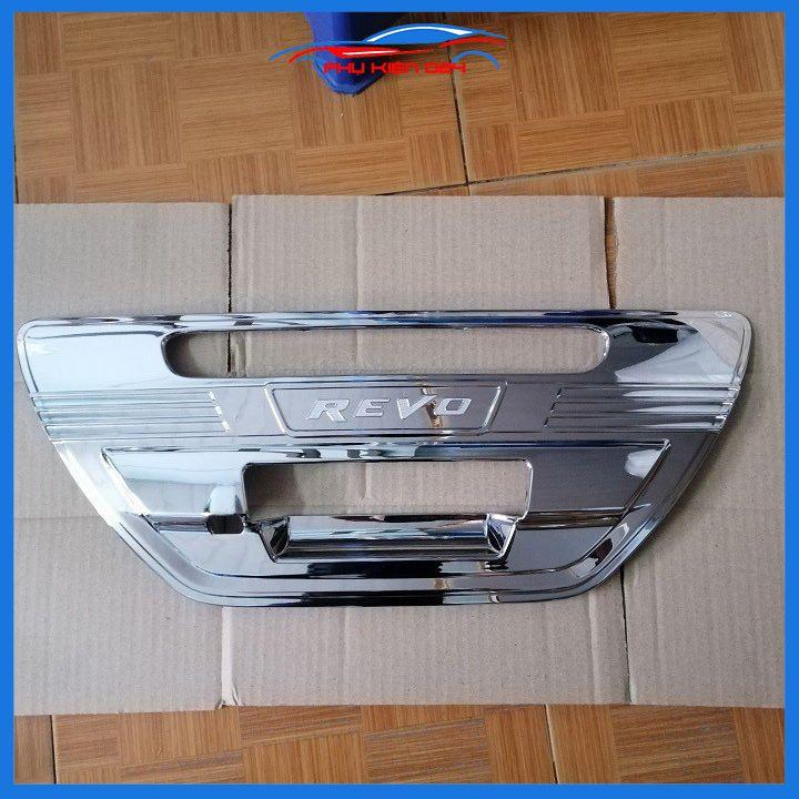 Ốp tay mở cốp mạ Hilux Revo hai màu đen bạc  trang trí xe chống va đập hiệu quả