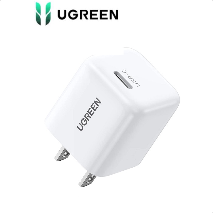 Củ sạc nhanh mini UGREEN 20W CD241 cổng USB C |Sạc nhanh PD| Quick Charge 4.0 3.0 10219 hàng chính hãng