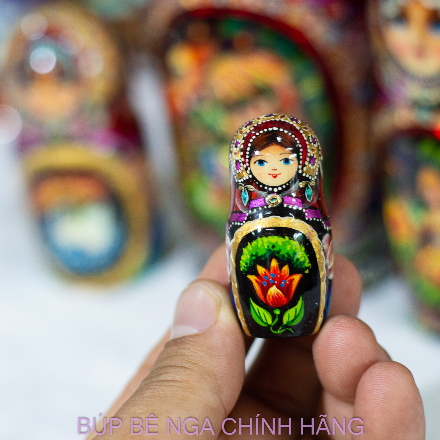 BỘ BÚP BÊ NGA CAO CẤP 5 LỚP 18CM HOA VĂN "CỔ TÍCH PHƯỢNG HOÀNG LỬA" CỰC ĐẸP VÀ SANG TRỌNG