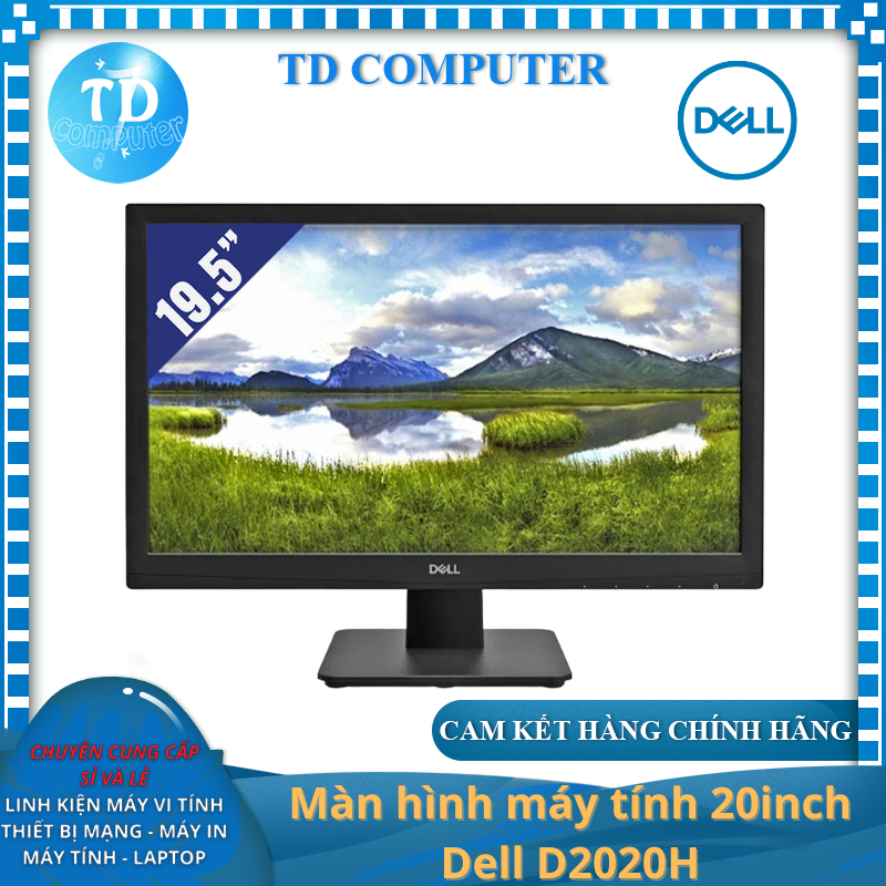 Màn hình máy tính 20inch Dell D2020H (19.5" 1600*900 60Hz, HDMI VGA) - Hàng chính hãng FPT phân phối