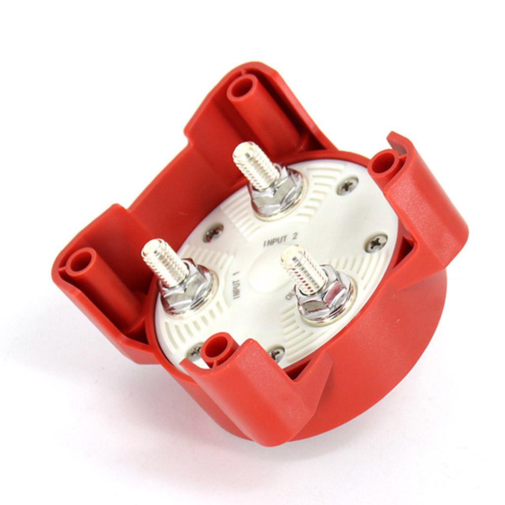 New Style Four Gear Dual Battery Switch Selector Safety Shut Off Disconnect Red