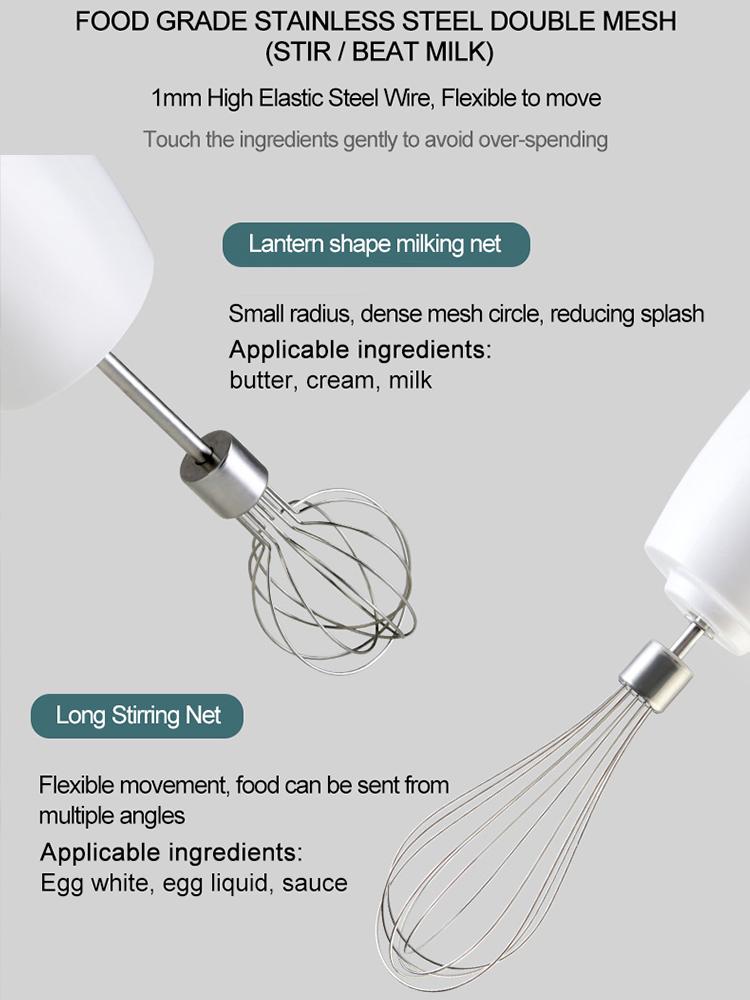 YAJIAO 5 Tốc Độ Không Dây Di Động Điện Tay Đánh Trứng Be Nướng Nhà Cầm Tay Nhỏ Tự Động Mini Kem Cối Xay