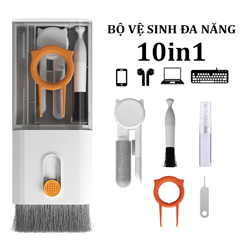 Dụng Cụ Vệ Sinh Đa Năng Tích Hợp Nhiều Chức NăngTiện Dụng Bỏ Túi ( Vệ Sinh 8 In 1 Bàn Phím Màn Hình Điện Thoại Hàng Chính Hãng )