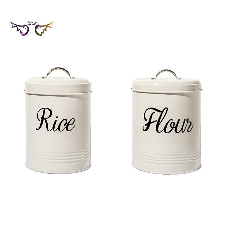 Country Rice Bucket Multifunction Rice Storage Box Washing Powder Grain Sealed Jar Moisture-Proof Sundries Bucket 3L