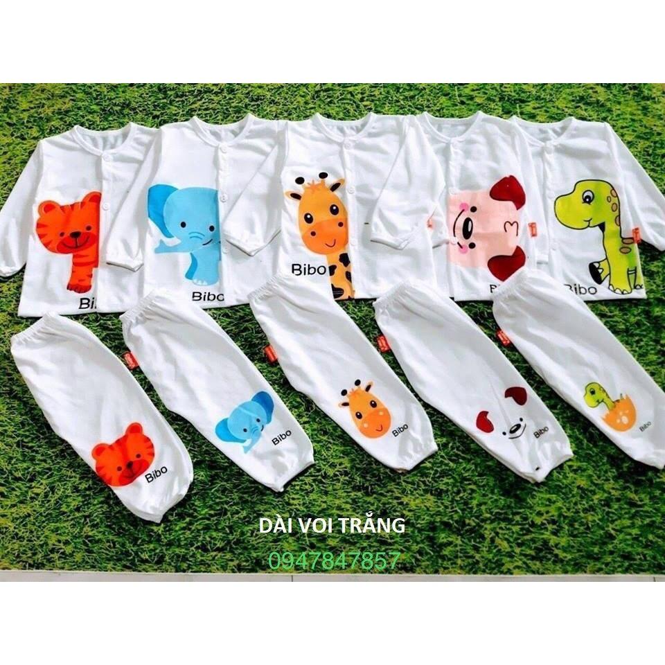 Bộ dài bé trai , bộ dài bé gái , set dài bé trai , combo 5 bộ . set dài voi trắng) size 3-14kg