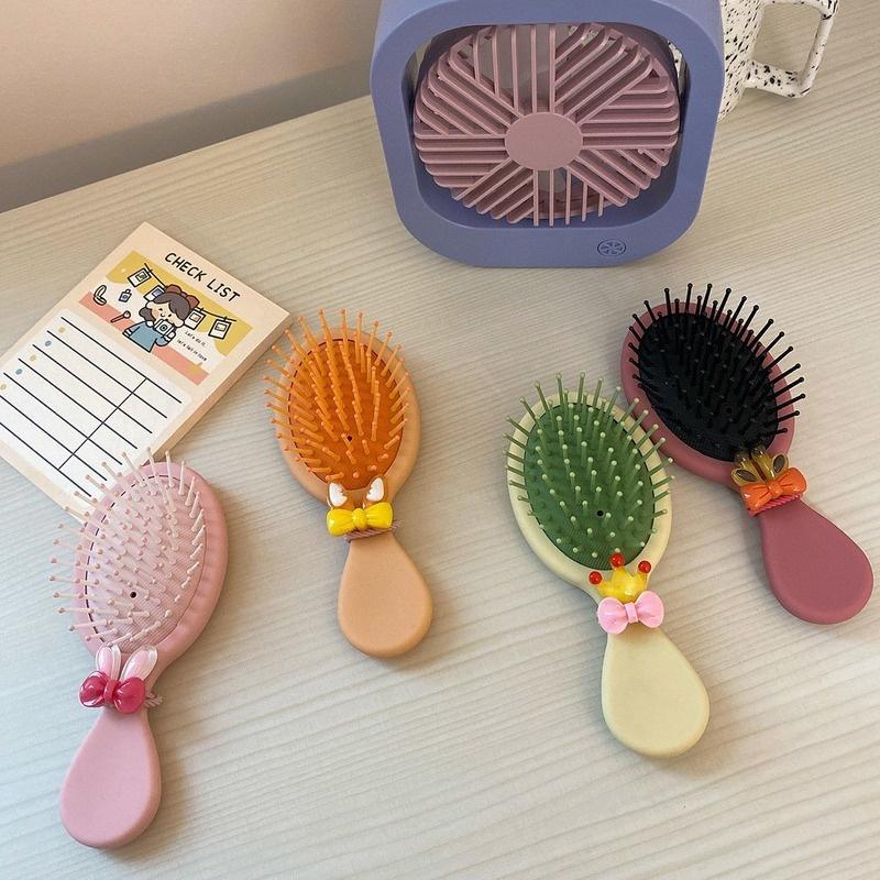 Lược chải tóc mini mát xa da đầu thiết kế kiểu hoạt hình dễ thương cho nữ