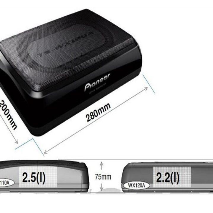 Loa sub gầm ghế ô tô thương hiệu cao cấp Pioneer TS-WX120A - Hàng Chính Hãng