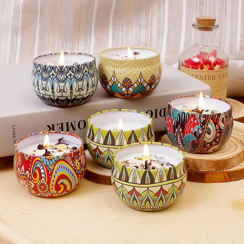 HŨ ĐỰNG NẾN CÓ HỌA TIẾT HOA LÁ, HOA VĂN SINH ĐỘNG BẮT MẮT T.CRAFT HOUSE