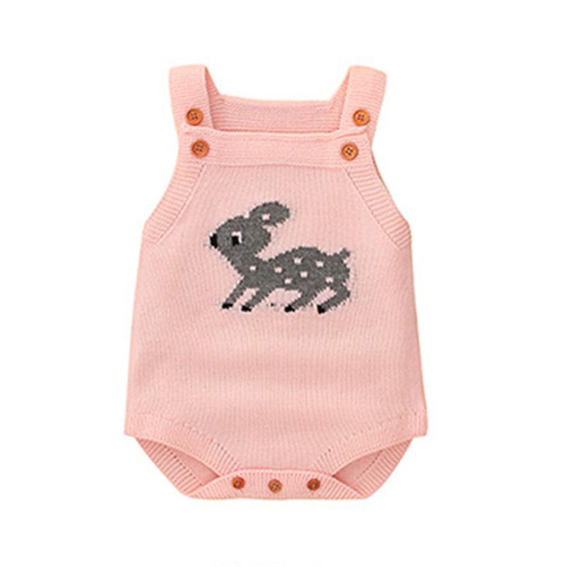 Mùa Thu Giáng Sinh Hươu Bé Trai Bé Gái Tam Giác Rompers Trẻ Sơ Sinh Áo Liền Quần Sơ Sinh Bé Trai Quần Áo Bé Gái Đan Rompers