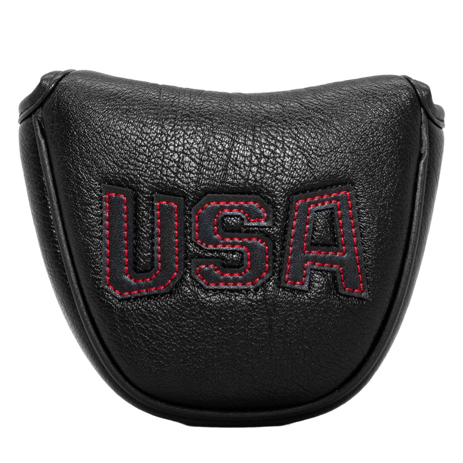 Premium PU Leather Mallet Putter Cover, Putter Head Cover, Mallet Putter Headcover Golf Club Head Covers Protect Golf Clubs