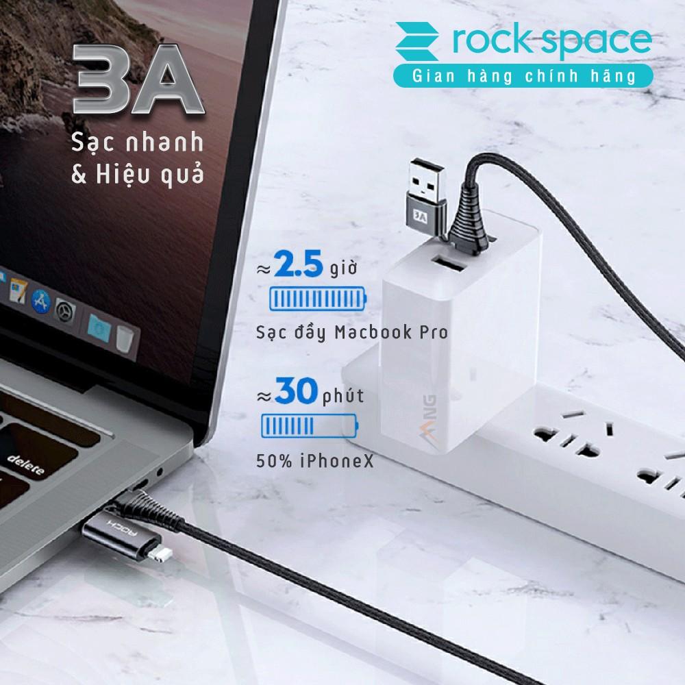 Dây cáp sạc nhanh Rockspace R12 - 4 in 1 dành cho iphone, samsung và các dòng điện thoại chuẩn TypeC, sạc nhanh - Hàng chính hãng