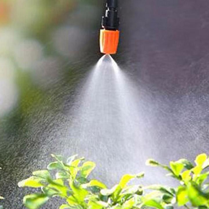 Combo 10/20 béc phun sương đơn cam kèm nối thẳng 6mm