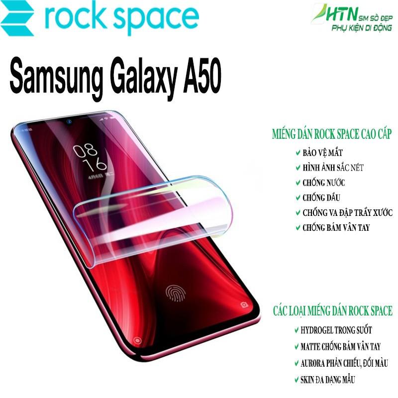 Miếng dán cao cấp rock space cho samsung galaxy A50 Hydrogel / Matte dán mặt trước/ mặt sau lưng điện thoại tự phục hồi vết xước nhỏ chống ánh sáng xanh - Hàng chính hãng