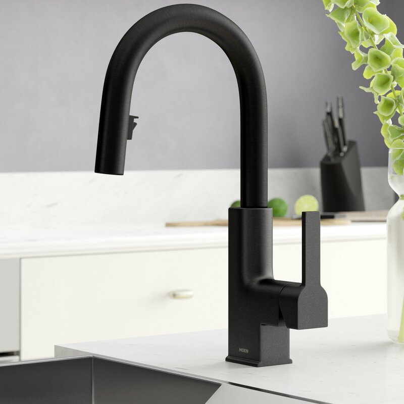 Vòi rửa chén dây rút MOEN S72308BL (HÀNG CHÍNH HÃNG)