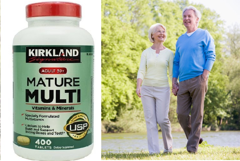 Vitamin tổng hợp Kirkland Mature Multi Adult 50+ Mỹ - dành cho nam, nữ trên 50 tuổi tăng sức đề kháng - OZ Slim Store - 400 viên/Hộp