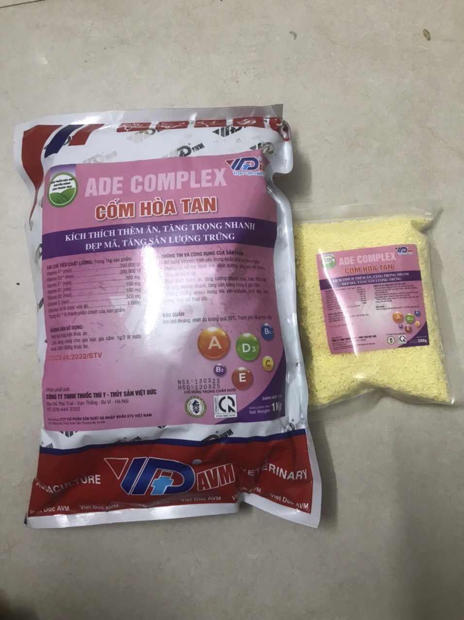 ADE bcomplex bổ sung vitamin cho chó, mèo, gia súc, gia cầm (1kg)