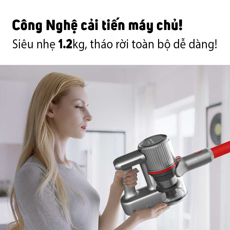 Máy hút bụi không dây Airbot Supersonics 3.0 cầm tay gia đình và hút bụi ô tô giường nệm, xe hơi phiên bản 3.0 bản full có giá gắn tường và ống dây hút tiện lợi, hàng chính hãng