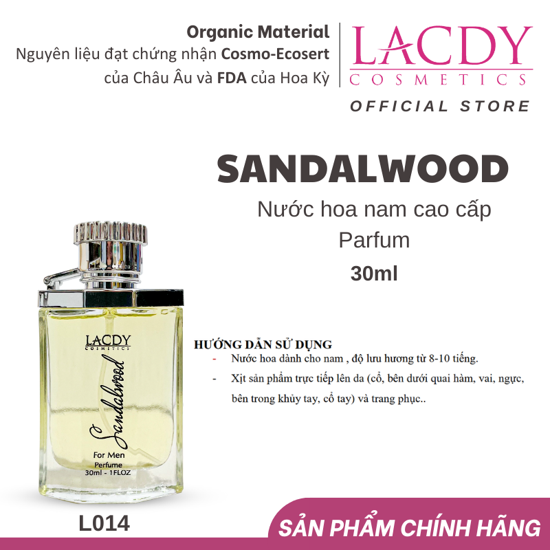 Nước hoa nam Gỗ Đàn Hương Sandalwood L014 (30ml)